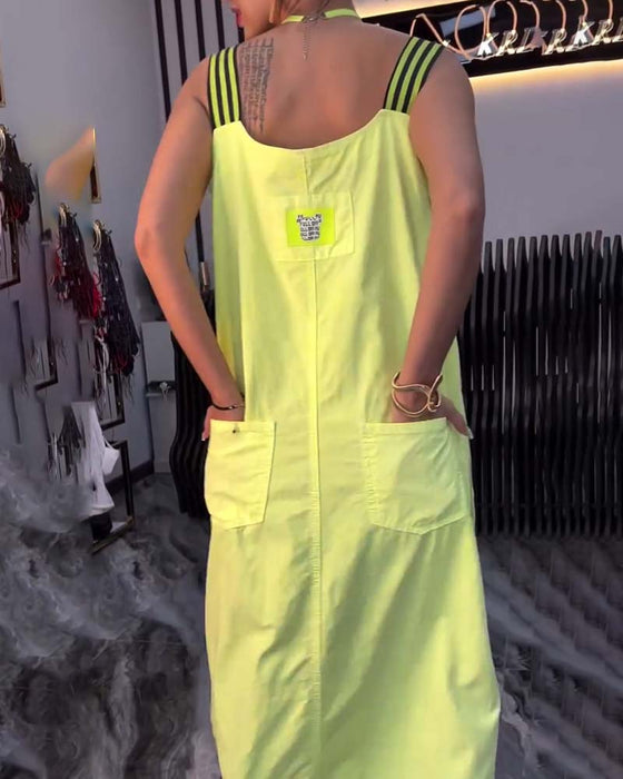 Kjole Med Spliced Suspender Løs