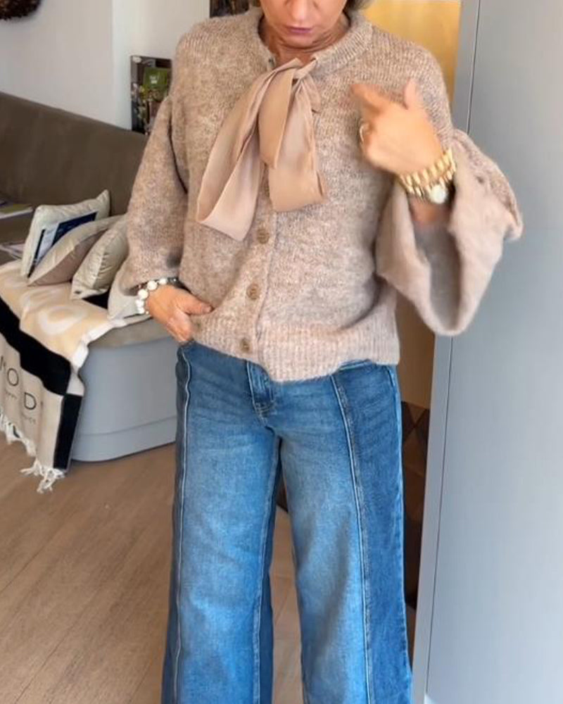 Cardigan Kåpe Med Elegant Stil, Lørdagsermer Design