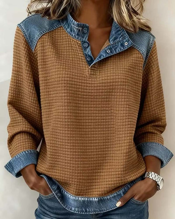 Sweatshirt Casual Lang Erme