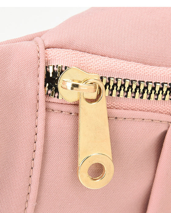 Enkel ensfarget skulderveske foran