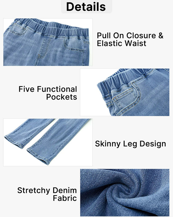 Jeans Elastisk Midje Capri