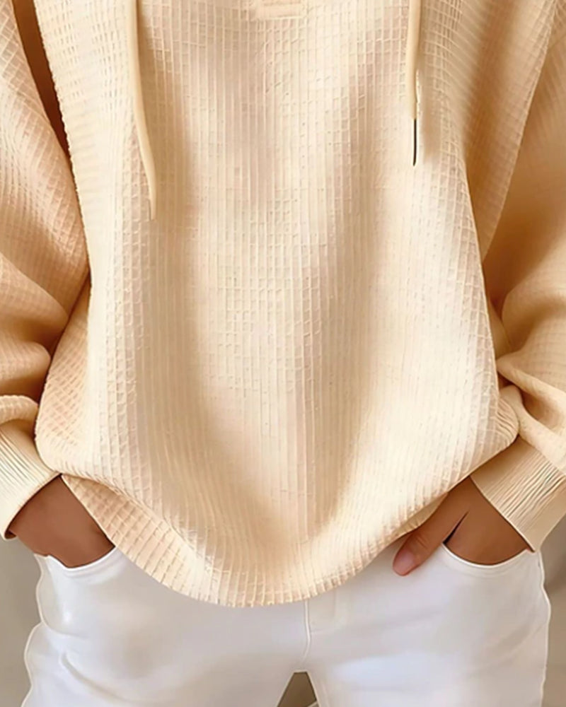 Sweatshirt Avslappet Enfarget Trekkbånd