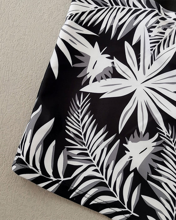 Bikini Høymidjet Boyleg Trykt