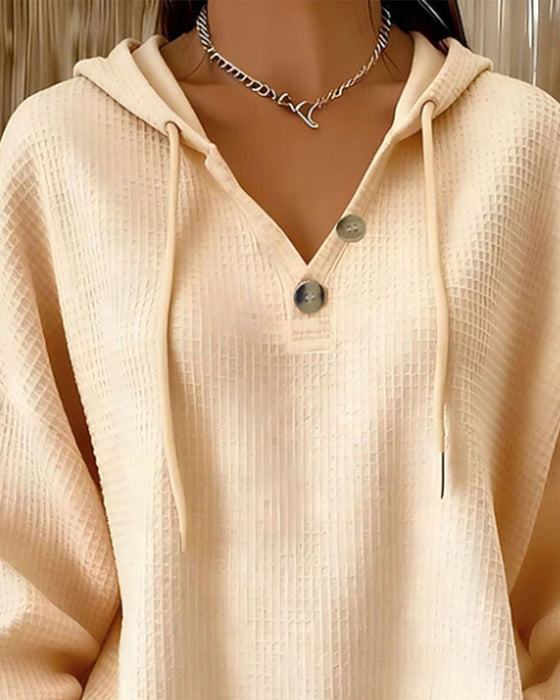 Sweatshirt Avslappet Enfarget Trekkbånd