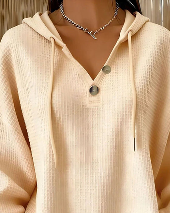 Sweatshirt Avslappet Enfarget Trekkbånd