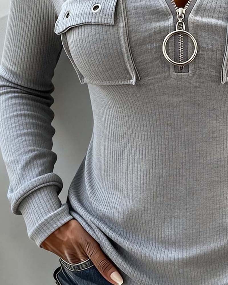 Bluse Glidelås Hetter Figursydd