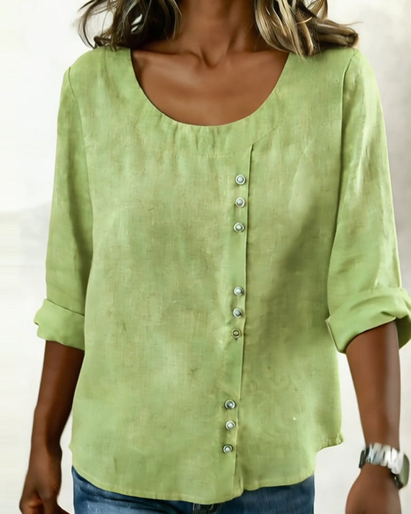 Topp Rund Hals Lang Erm