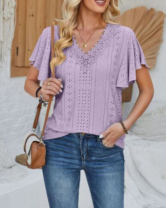 Bluse V-Hals Enfarget