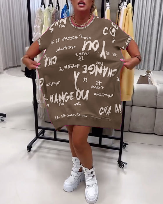 Kjole Løs Bokstavtrykk