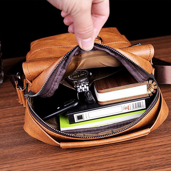 Crossbody Bag Herre Skulderveske Vintage