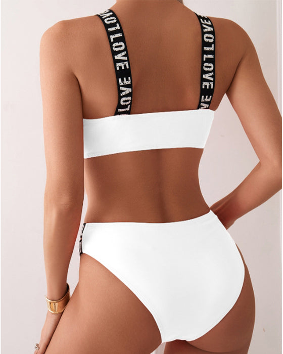 Bikini Bokstav Stropp Bh Todelt