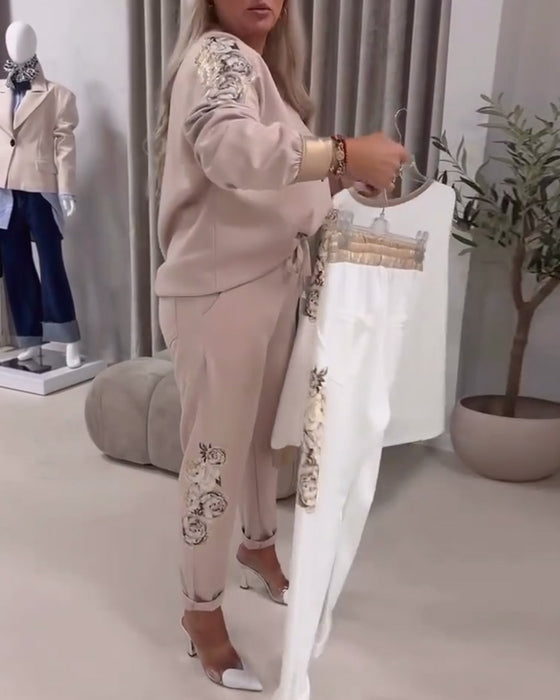 Dress Langermet V-hals Casual Genser