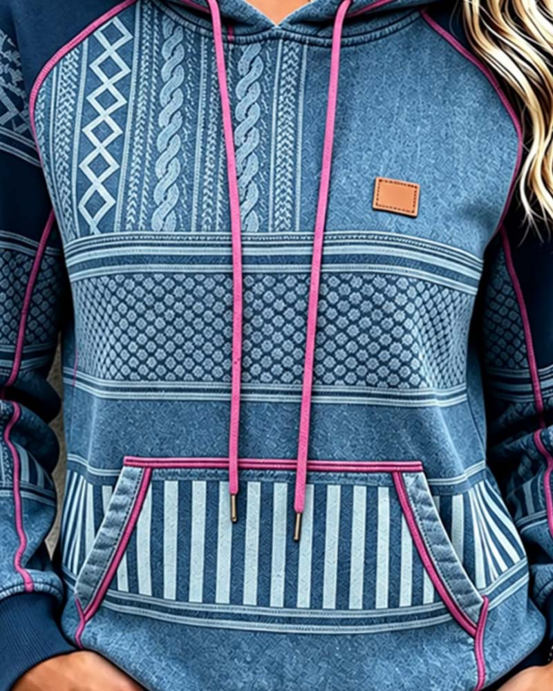 Hoodie Hetter Lang Erme Avslappet