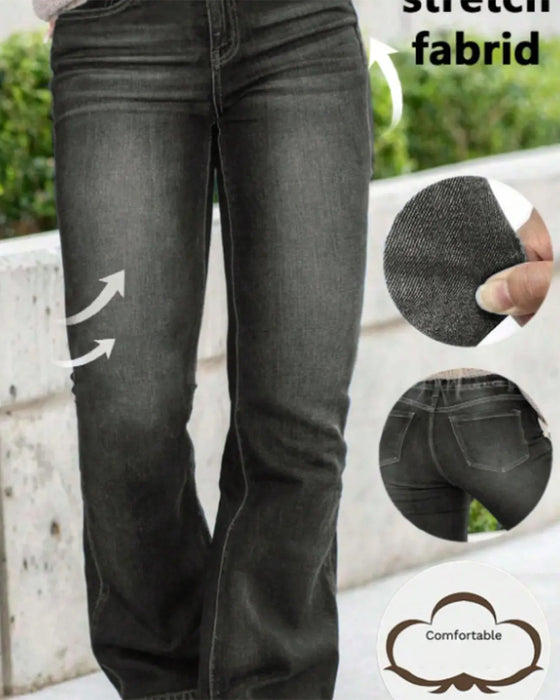 Jeans Casual Stretch Rette Bein