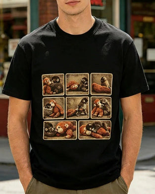 T-Skjorte Vintage Apetrykk Kortsermet