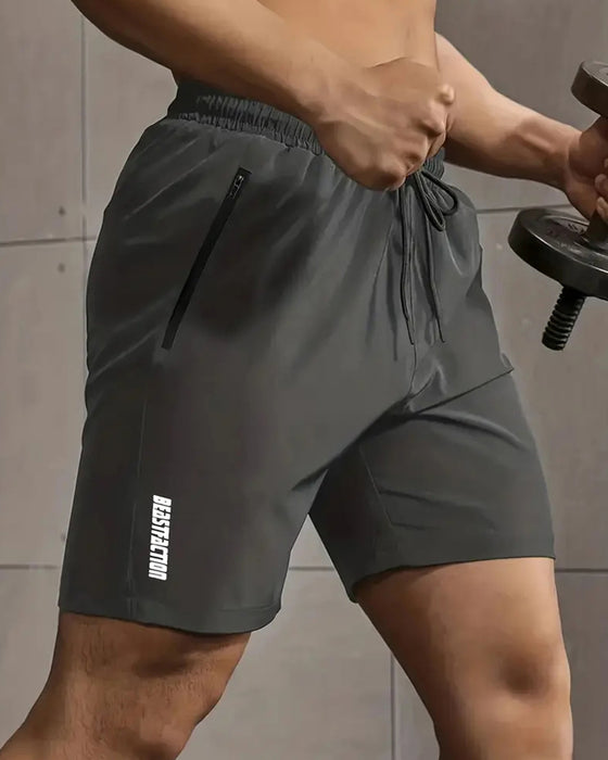 Herrer Shorts Rasktørkende Glidelåslomme Athletic