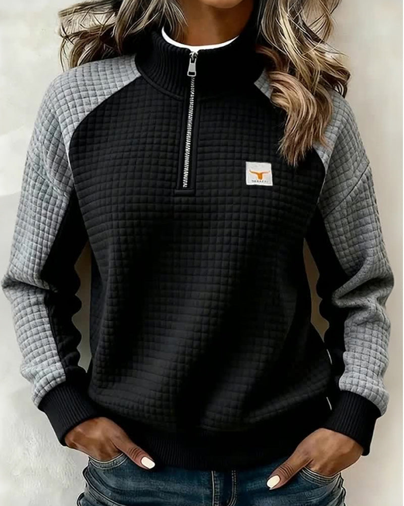 Genser Ståkrage Vaffel Fargeblokk