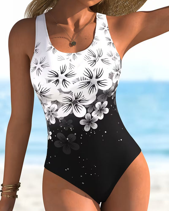 One-Piece Mote Blomstertrykk
