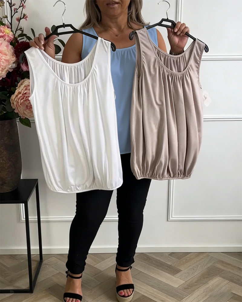 Tank Topp Innbygd Bh U-Utringet Casual