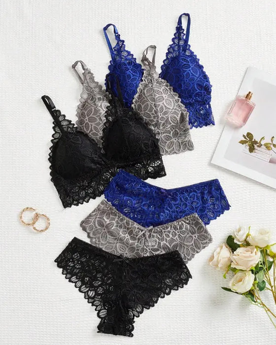 Undertøysett Dame Knipling Romantisk