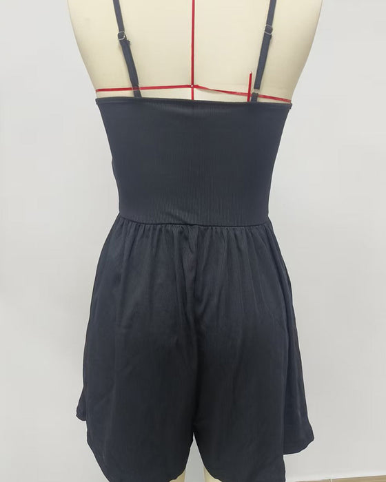 Ensfarget Uformell Jumpsuit