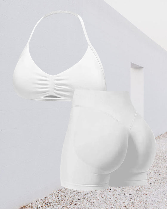 Sett Høy Midje Løftende Rumpe Leggings