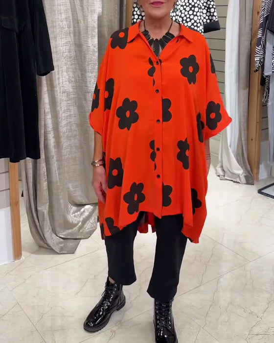 Skjorte Camp Krage Avslappet Passform Midi