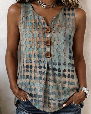 Tank Tops Polka Dot Trykk Ermeløs