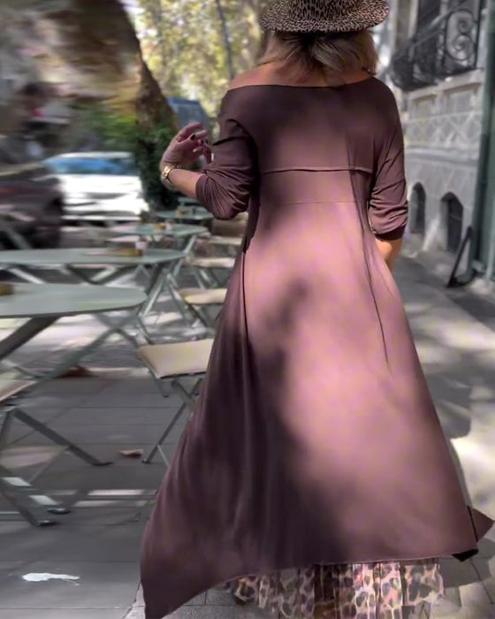 Skjørt Casual Allsidig Leopardtrykk