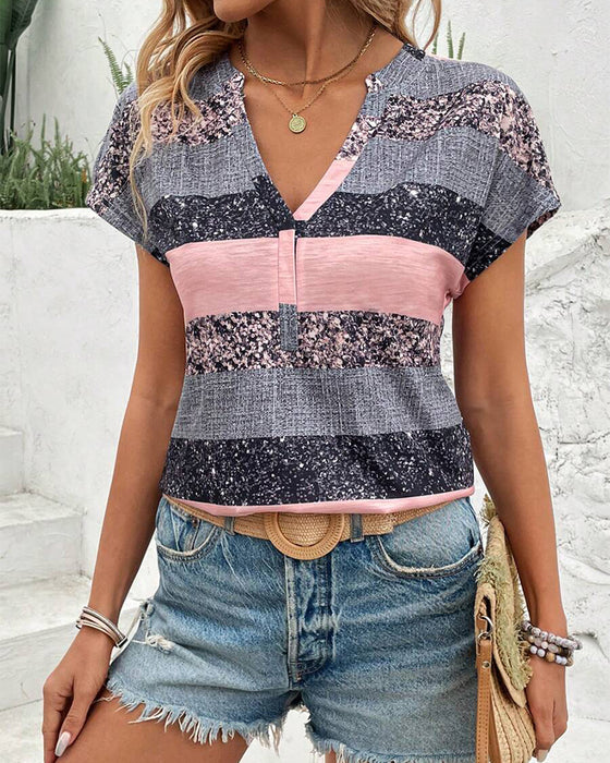 T-skjorte V-hals Kortermet