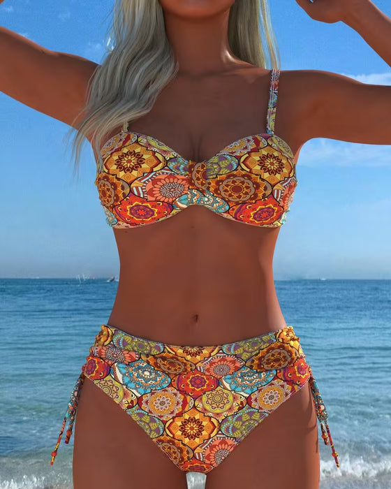 Bikini Snøring Ring Trykk
