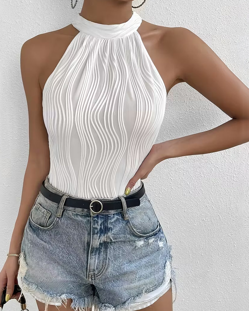 En-Delt Badedrakt Sexy Halter Hals