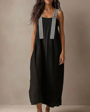 Kjole Stripete Stropp