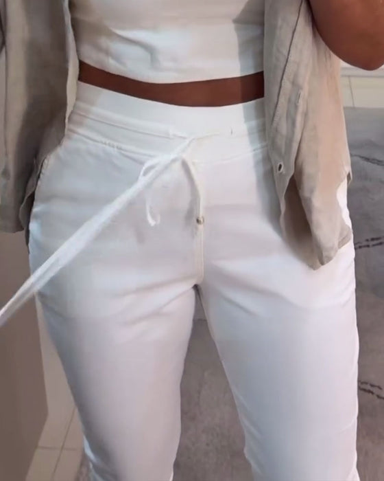 Blyantbukser Casual Med Snøring