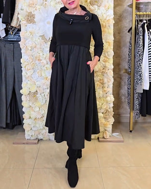 Kjole Modisch Street Ensfarget A-linje