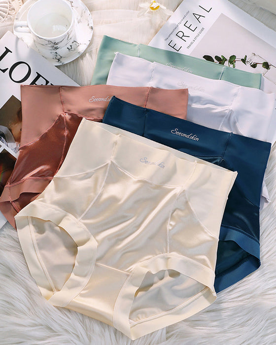 Dames Truse Med Høy Midje Is-Silke Sateng Sømløs Sexy Løft Og Magekontroll