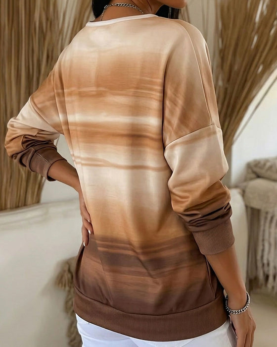 Sweatshirts V-Hals Lang Erme Ombre