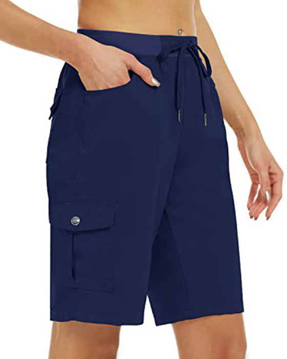 Kvinners Shorts Rasktørkende Cargoshorts Med Lommer
