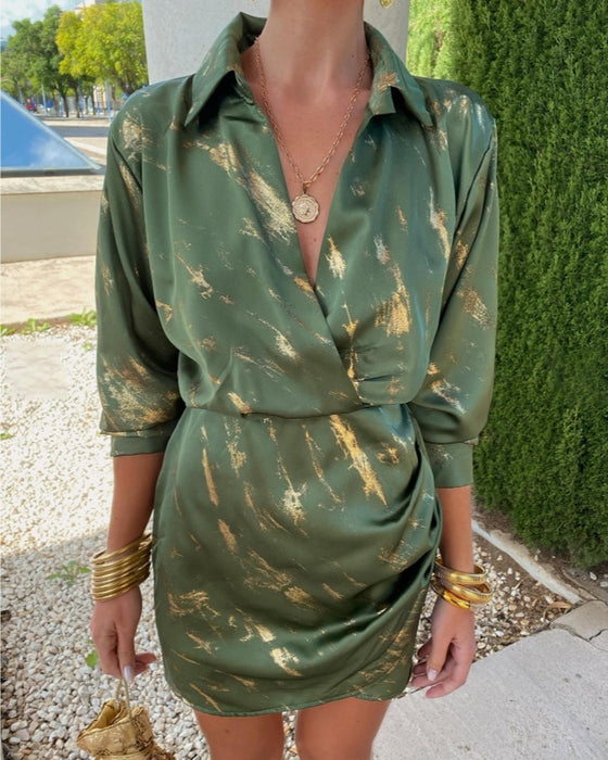 Elegant kort kjole med jakkeslag