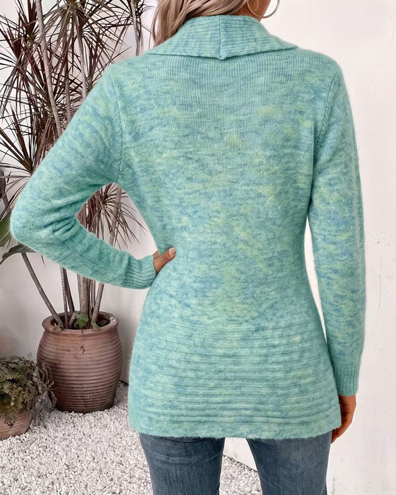 Cardigan Solid Farge Knapp Pyntet