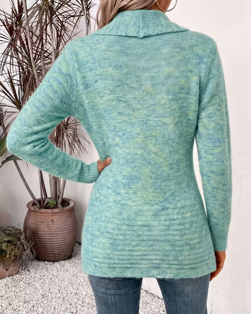Cardigan Solid Farge Knapp Pyntet
