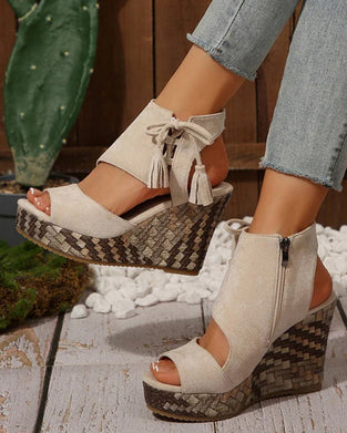 👡Sandaler Dames Åpen Tå Plattform Wedge Dusker