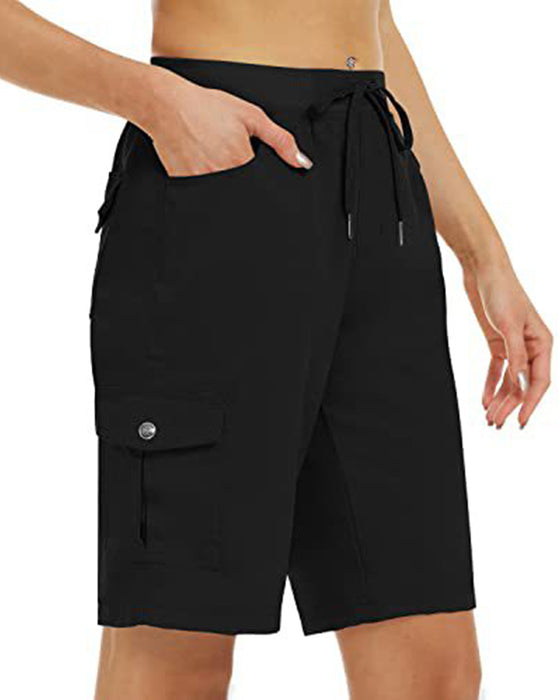 Kvinners Shorts Rasktørkende Cargoshorts Med Lommer
