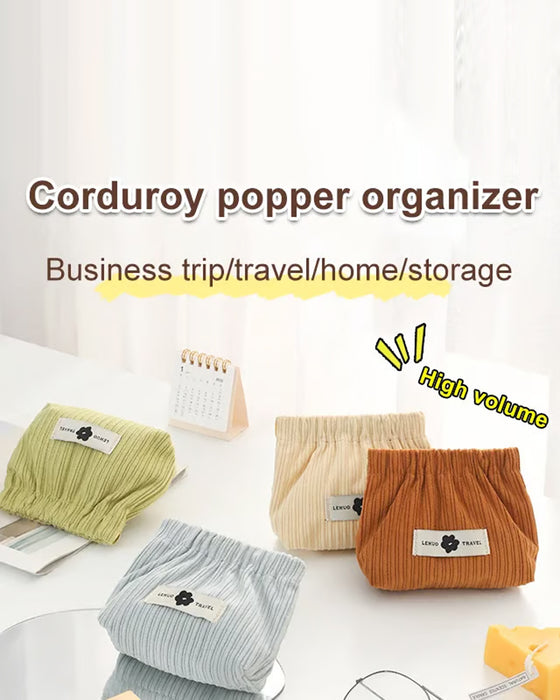 Corduroy Elastisk Hårstrikk Organizer