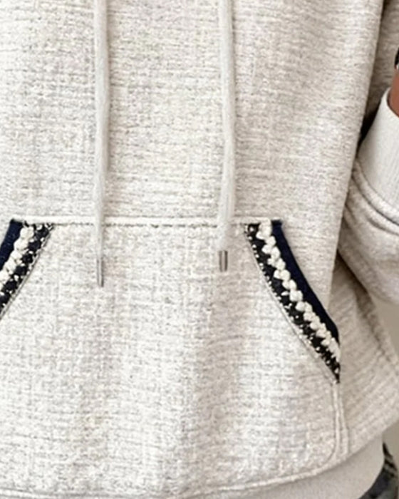 Hettegenser Casual Kontrastfarge