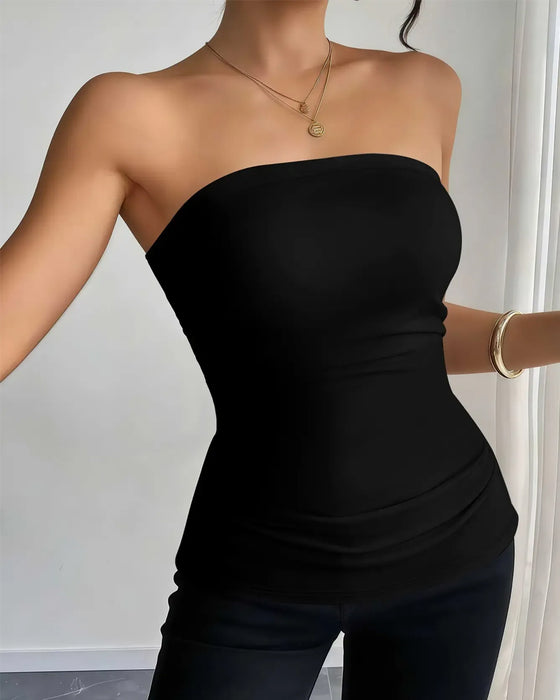 Tank Top Stroppeløs Solid Mote