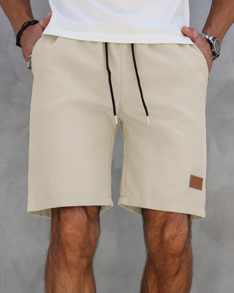 Shorts Lær Etikett Uformell