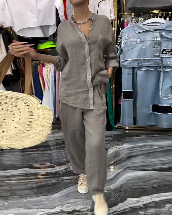 Dress Ståkrage Lomme Avslappet