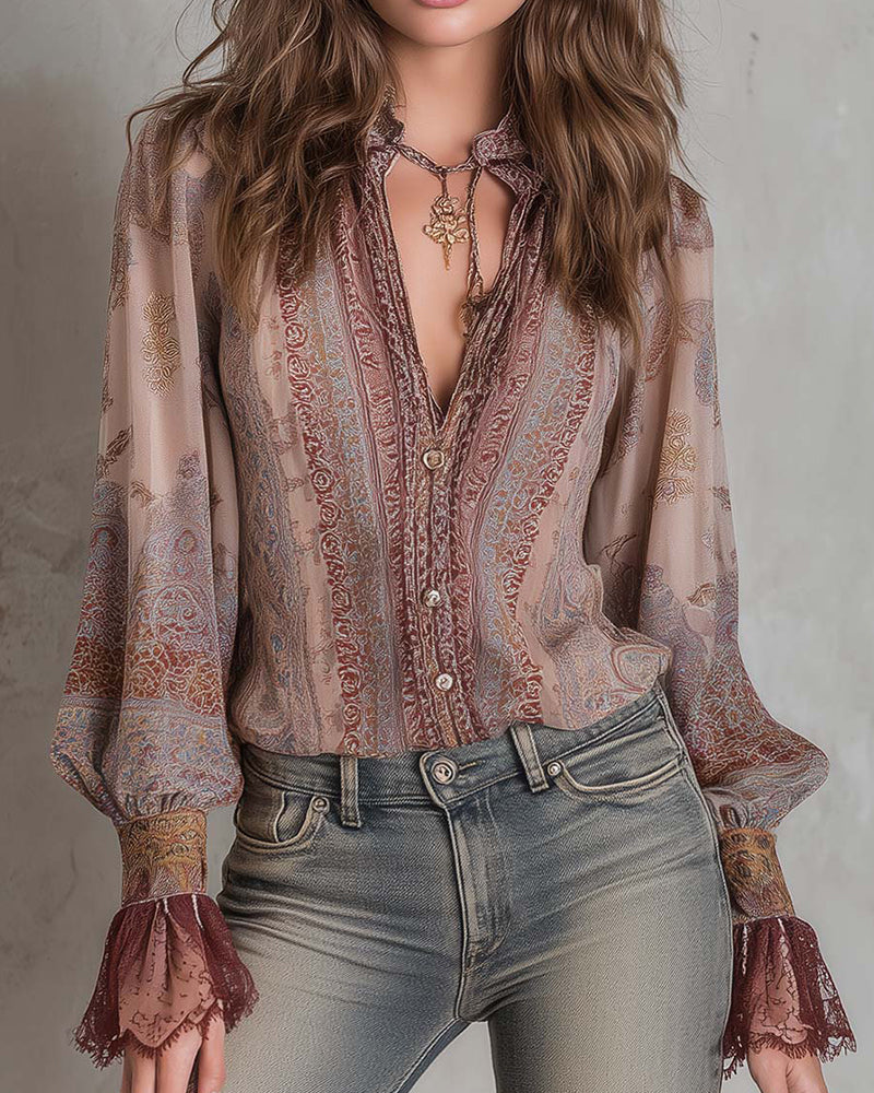 Bluse Mote Vindermet Retro