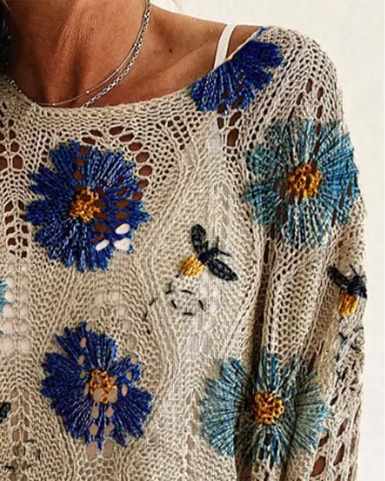 Pullover Dekke Tusenfryd Loose Fit Utskjæring